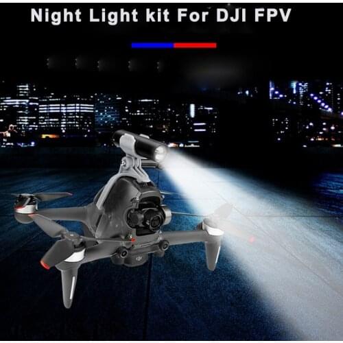 Drone Night Flight LED Light For DJI FPV Combo Fill light Lamp 3D Printed Flashlight Bracket for DJI FPV Drone Accessories