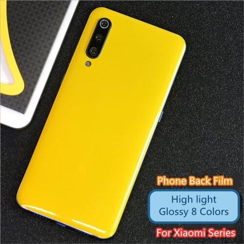 Glossy Bright Surface Ice Film Full Coverage Sticker Back Film For Xiaomi Redmi Note 9 Note 7 8 K30 Ultra K20 Pro Rear Sticker