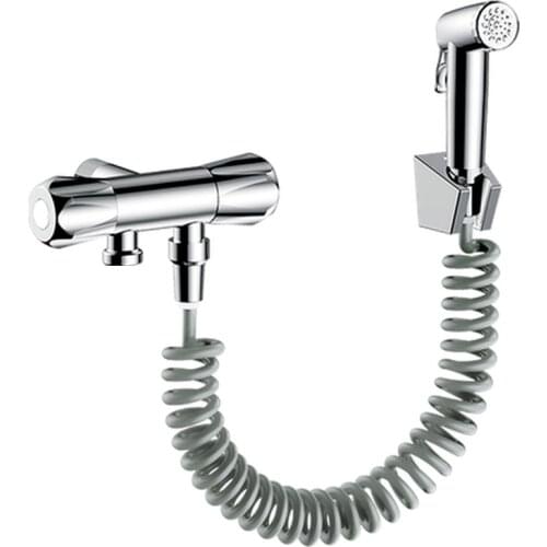 Toilet spray gun kit partner bathroom toilet cleaner woman booster washer nozzle rinsing water tap