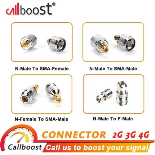 Callboost connector for signal booster cable N-male to SMA-male or SMA-female N-female to SMA-male F-male to N-male amplifier