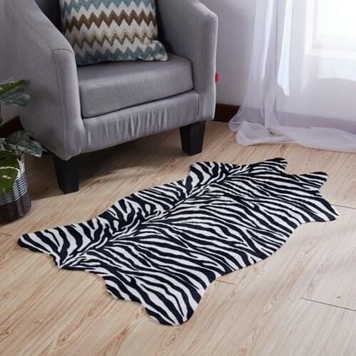 Imitation Cow Horse Skin Leopard Print Carpet Study Room Hallway Non-Slip Floor Door Mat Creative Kids Bedroom Bedside Area Rugs