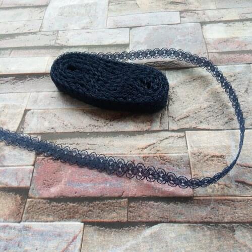 Beautiful Hot 10 yards 15mm Width Navy Lace Ribbon Lace embroidery DIY Decoration For Clothes Sewing Accessories