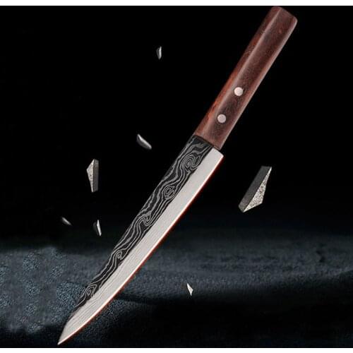 Liang Da Kitchen Stainless Steel Knife High Carbon Sharp Blade Color Wood Handle Sashimi Knife Meat Sushi Fishi Cooking Tools