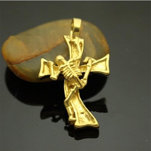 1PC Brass Skeleton Cross Buckle Paracord Knife Beads Paracord Survival Bracelet Key Chain Key Ring DIY Pendant Accessories Tool