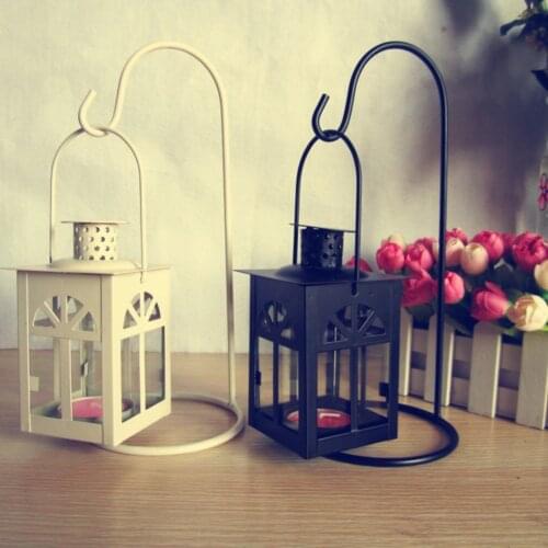 HOT SALES!!! Classical Iron House Shape Candle Holder Stand Bracket Candlestick Home Decor Wedding Table Decor Candle Holder