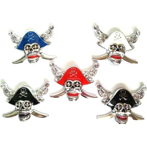 Metal Pirate Shape Car Badge Emblem