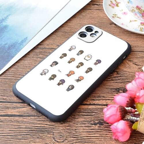 For iPhone Pixel Gintama Set Print Soft Matt Apple iPhone Case