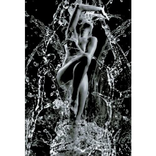 Water rhapsody cross stitch package fairy aida 18ct 14ct 11ct black cloth people kit embroidery DIY handmade needlework