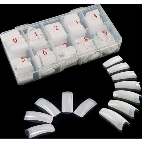 French Nail Tips 500pcs False Nails White Fake Nails Acrylic Half Cover French Fake Nails DIY Nail Art at Home with Gift