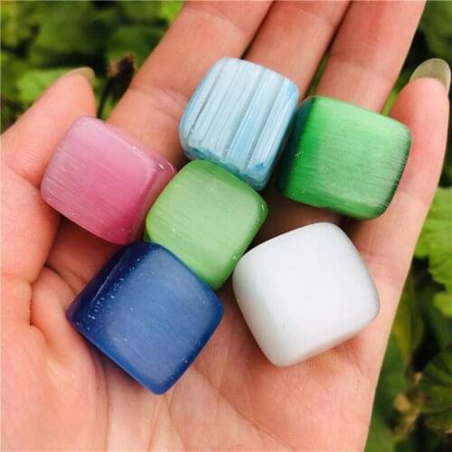 Natural Color Cats Eye Crystal Crystal Polished Ball Stone Specimen Home Office Decoration Healing Decoration