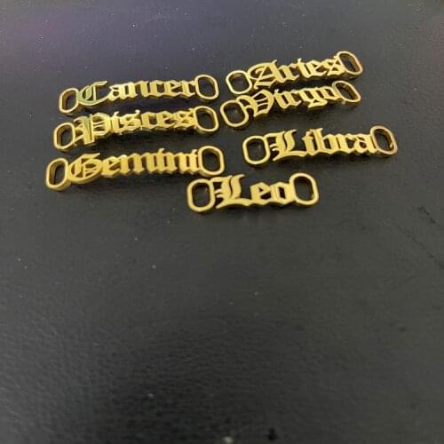 Charm Zodiac Shoelace Buckle For Women Stainless Steel Shoe Tag Constellation jewelry Shoe Accessories BFF