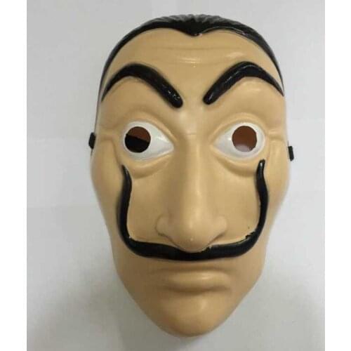 Halloween Plastic Dali Mask Paper House La Casa De Papel Cosplay Decoration Masquerade Halloween Funny Tools Unisex