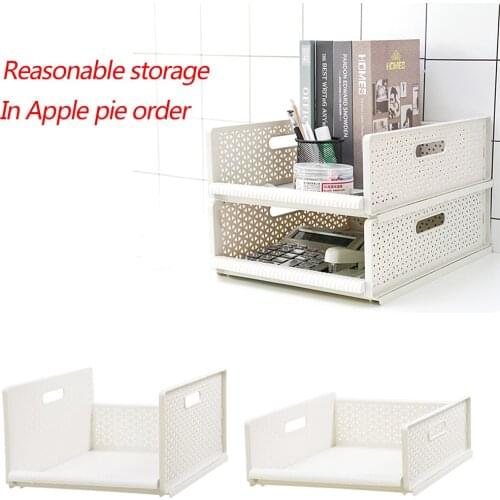 Slide Plastic Storage Drawers Kitchen Drawer Organizer Wardrobe Cabinets Storage Shelf Rack For Clothes Sundries Living Room