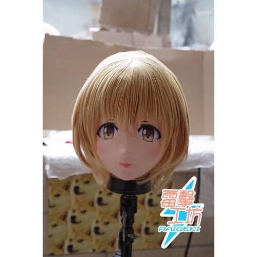 RAIGEKI MAKS 60) Resin 3/4 Head Female/Girl Kigurumi Anime Cosplay Masks Crossdress Japan Role Lolita Crossdresser DOLL BJD Cos