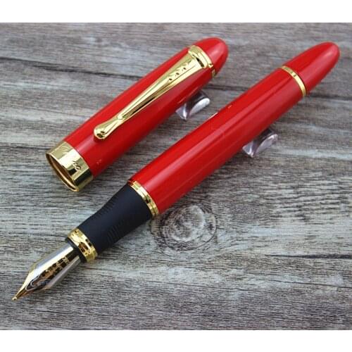 Jin Hao high quality pen X450 luxury metal iridium gold pen calligraphy red women business office 0.5mm ink ink fountain Pen