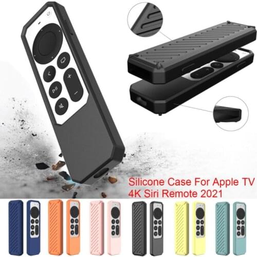 Silicone Remote Protective Shell For Apple TV 4K Siri Remote 2021 Anti-slip Shockproof Soft Case Cover Remote Protective Case