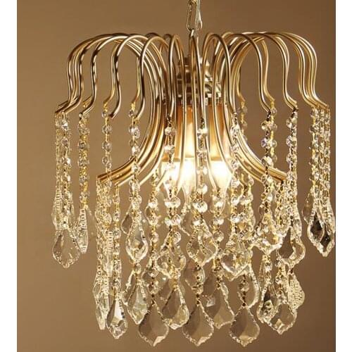 Modern K9 Crystal Round Chandelier Elegant Hanging Pendant Lamp small American Creative Light Fixture Living Room kitchen Island