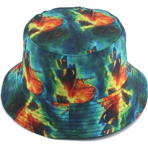 Streetwear Harajuku Buckket Hats For Women Men Panama Fishing Bob Hat Summer Reversible Hip Hop Cap