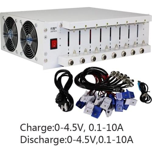 EBC-X 8-channel Battery Split Cabinet Lithium Battery Capacity Tester 10A 4.5V Charge Discharge Cyclic Aging Software Test Stand