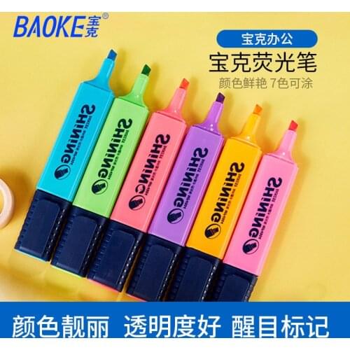 1Pcs Marker Pen High Capacity Highlighter Pens Kawaii Markers for School Students Light Color Highlighter Office Accessories