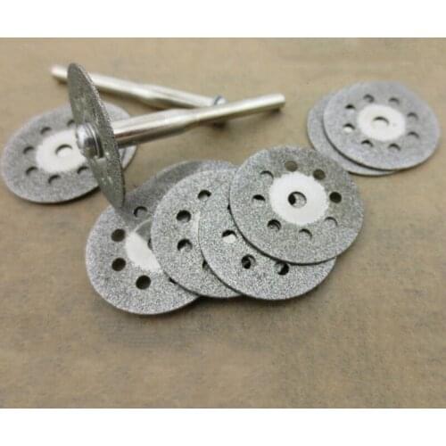 10PCS 25mm Dremel Accessories Diamond Grinding Wheel Mini Circular Saw Cutting Disc Electric Rotary Tool Diamond Disc For Stone