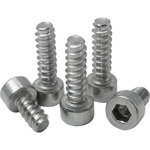 100pcs/lot Stainless steel hex socket tapping screw for plastic M3 M4