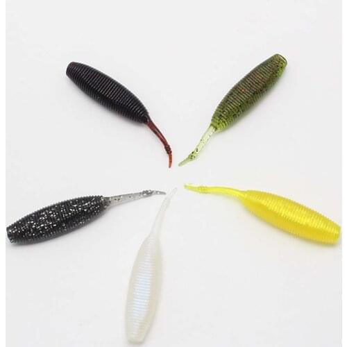 2pcs Floating/Sinking Fishing Soft Lure Artificial Fishy smell Pupa Baits Flying Shad Silicone lures Wobblers Swimbait isca Worm
