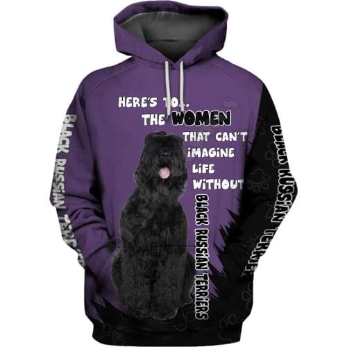Black Russian Terriers 3D Printed Hoodies Pullover Men For Women Funny Animal Sweatshirts Fashion Cosplay Apparel Sweater 02