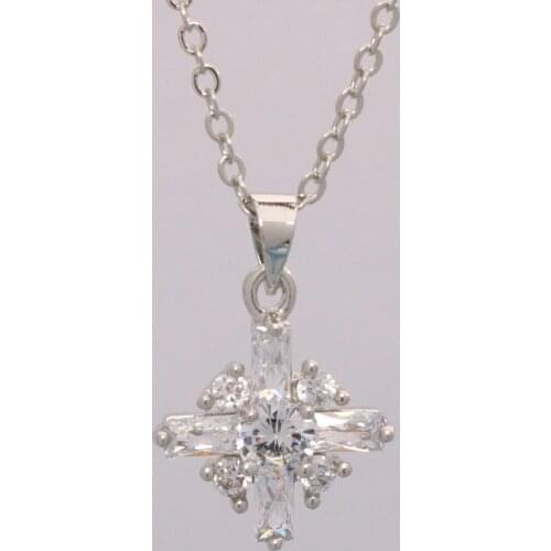 Elegant & Simple Cross Pattern Inlaid Rhinestone Pendant Necklace Unique Copper Chain Design Fashionable Shiny Jewelry Gift