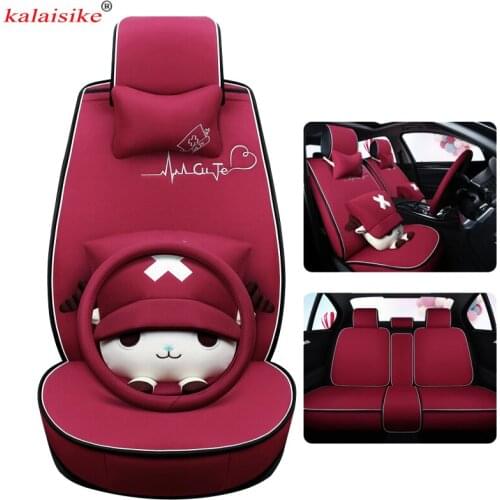 Kalaisike flax Universal Car Seat Cover for Chery all models Ai Ruize A3 Tiggo X1 A5 E3 V5 QQ3 QQ QQ6 E5 BSG car styling