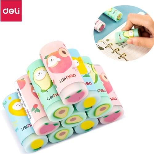 Deli eraser fruit color eraser cute super cute student creative fruit cartoon