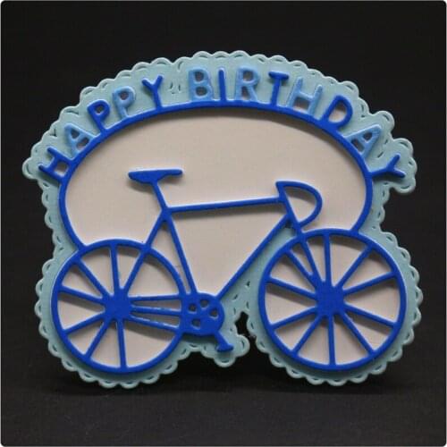 Scrapbook Metal Cutting Dies For Scrapbooking Stencils BIRTHDAY BIKE DIY Paper Album Cards Making Embossing Die Cut Cuts Cutter