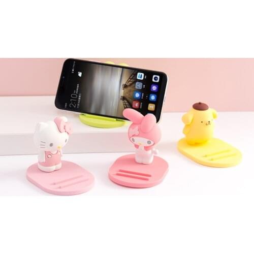 Cartoon Kawaii My Melody Hello Kitty Mobile Phone Holder for iPhone for Huawei for Xiaomi for Samsung Phone Holder Desk Stand