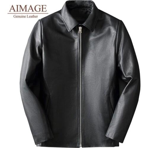 Men Clothing Genuine Cowhide Leather Jacket Mens Motorcycle Suit Retro Clothes Autumn Coat Male Chaqueta Hombre PY098