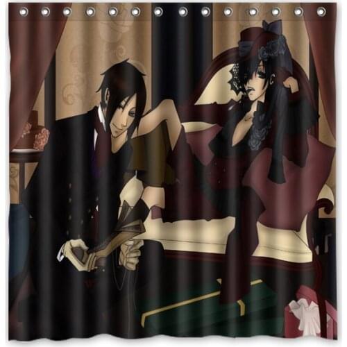 Novelty Bathroom Products!Black Butler Printed Waterproof Polyester Shower Curtain/Bath Curtain( 180X180CM)