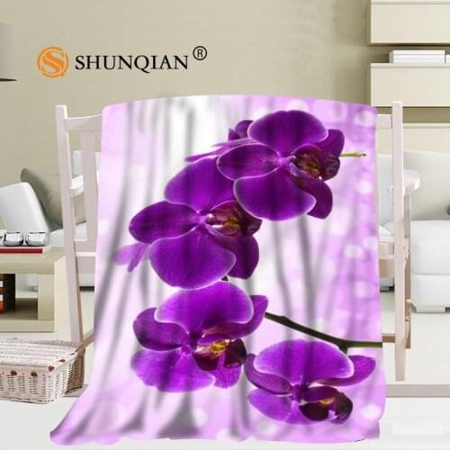 Hot Sale custom Orchid Blanket Manta Falafel Blanket Sofa/Bed/Plane Travel Bedding 56x80inch 50X60inch 40X50inch