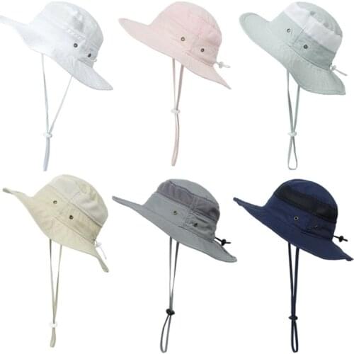 Ins Summer Girl Bucket Hat Children Foldable Panama Outdoor Beach UV Protection Girls Sunscreen Hat Breathable Fisherman Cap