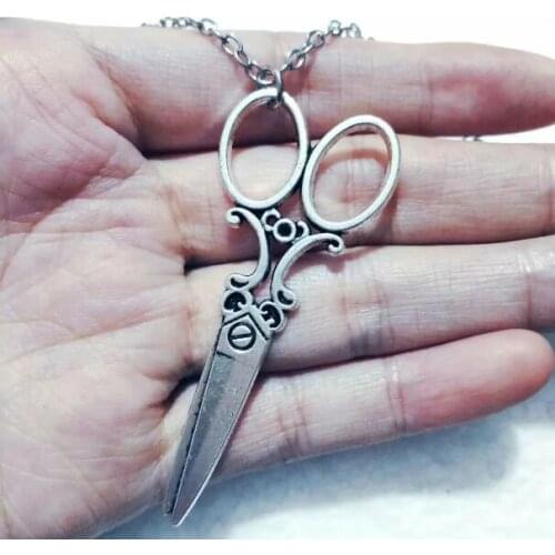 Scissor Necklaces Vintage Pendant Necklace Punk Gothic Goth For Women Men Jewelry Gift