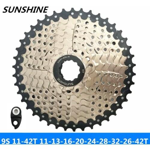 Sol 9-Velocidad de 11-42T bici de carretera/montaña tarjeta plegable pequeña rueda volante compatible con SunRace! SHIMANO