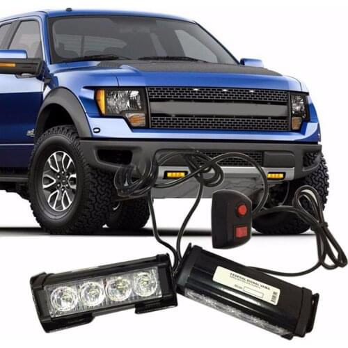 LED Motorcycle light Car Vechicle Led Emergency Strobe Flash Warning Light Lamp 12V24V 8 Led Flashing Lights Red Blue White