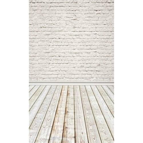Vinyl Backdrop for Photography Digital Printed Brick Wall with Wood Floor Newborn Photo Background for Professional Studio