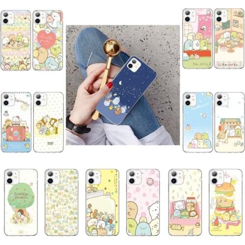 Japan Cartoon Sumikko Gurashi Phone Case For iPhone X XS MAX 6 6s 7 7plus 8 8 Plus 5 5S se 2020 11 12pro max xr Funda cases