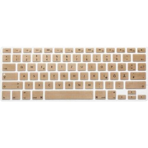 10 X Metallic Gold German US Silicone Keyboard Cover Skin Protector Film Protector for Apple MacBook Pro air Retina 13 15 17