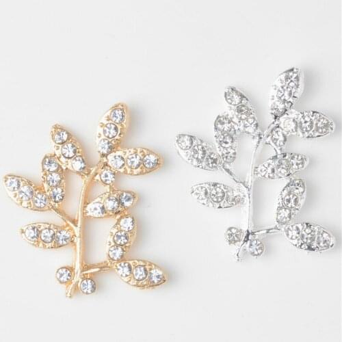10Pcs/Lot 30*33mm Metal With Rhinestone Tree Branch Decorative Accessories DIY Jewelry Making