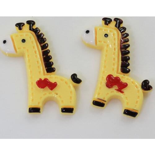 100/50pcs Kawaii Cartoon Animal Horse Resin Flatback Cabochon For DIY Craft Scrapbooking