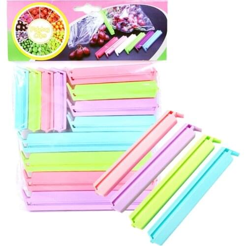 12PCS/Set Portable Bag Seal Sealing Clips Sealer Clamp Kitchen Storage Food Snack Plastic Tool Kitchen Accessories