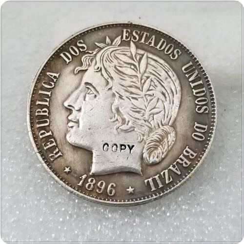 1896 Brazil 2000 Reis COPY COIN