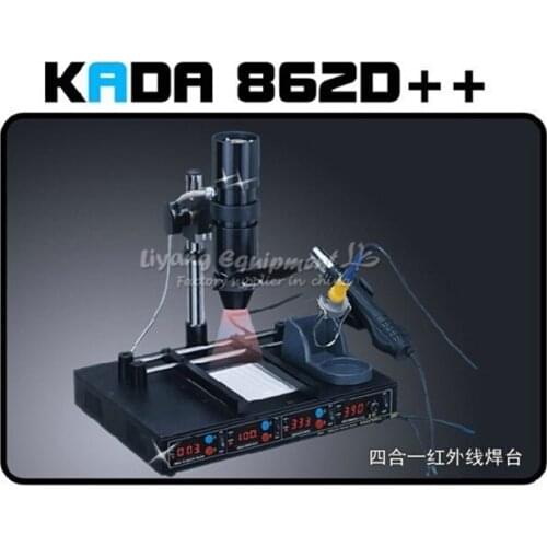 220V 110V KADA 862d++ 4 In 1 Full Auto IRDA Infrared Soldering Station BGA Rework Station