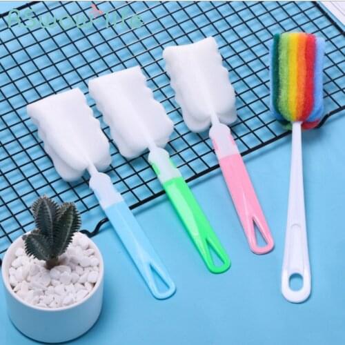 6 Pcs Household Cleaning Sponge Cup Brush Bottle Brush Mug Cleaning Brush For Household Cleaning Appliances