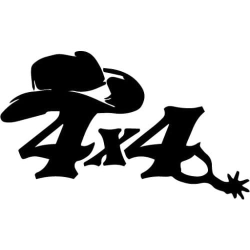 Creative Number 4X4 Car Sticker Vinyl Waterproof Sunscreen Decal Decoration Auto Accessories Black White Wholesale,12cm*6cm